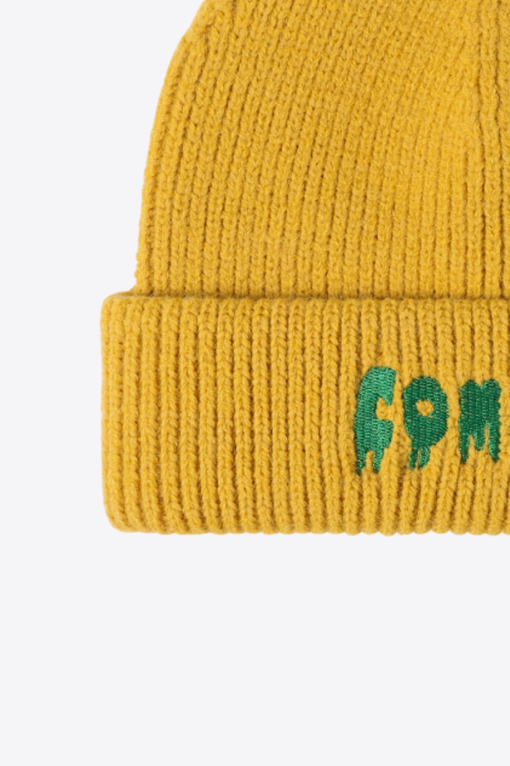 AHTC - COME ON Embroidered Cuff Knit Beanie