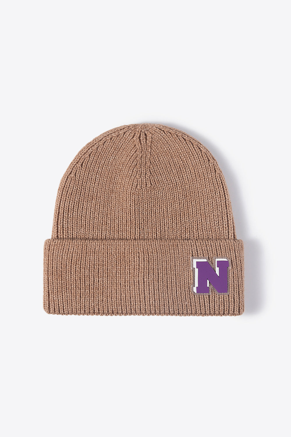 AHTC - Letter N Patch Cuffed Knit Beanie