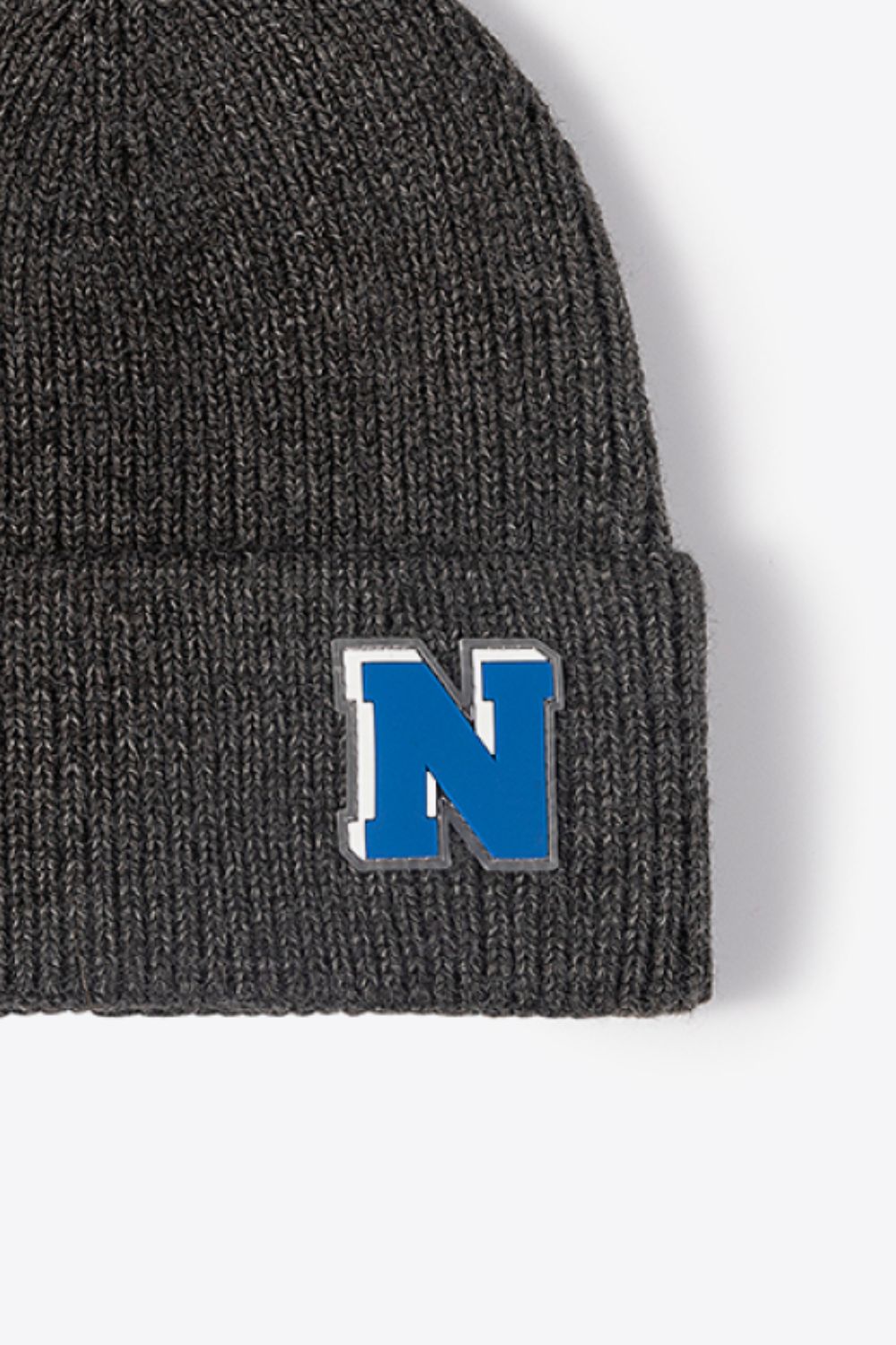 AHTC - Letter N Patch Cuffed Knit Beanie