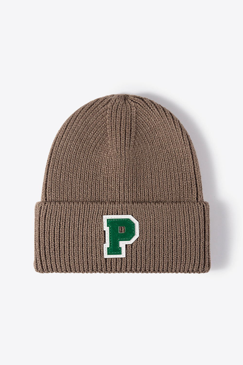 AHTC - Letter Patch Cuffed Knit Beanie