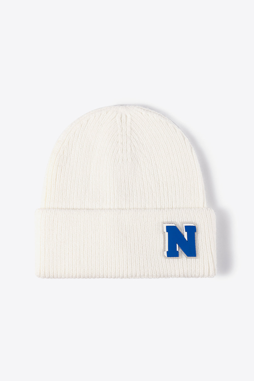 AHTC - Letter N Patch Cuffed Knit Beanie