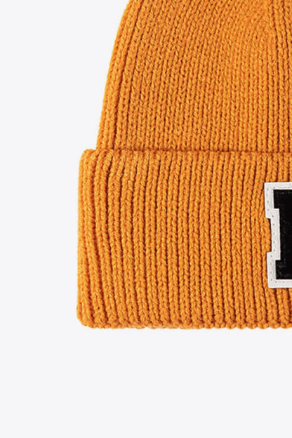 AHTC - Letter Patch Cuffed Knit Beanie