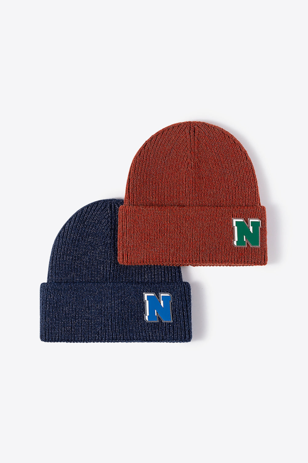 AHTC - Letter N Patch Cuffed Knit Beanie