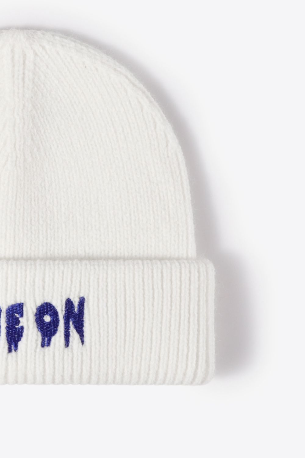 AHTC - COME ON Embroidered Cuff Knit Beanie