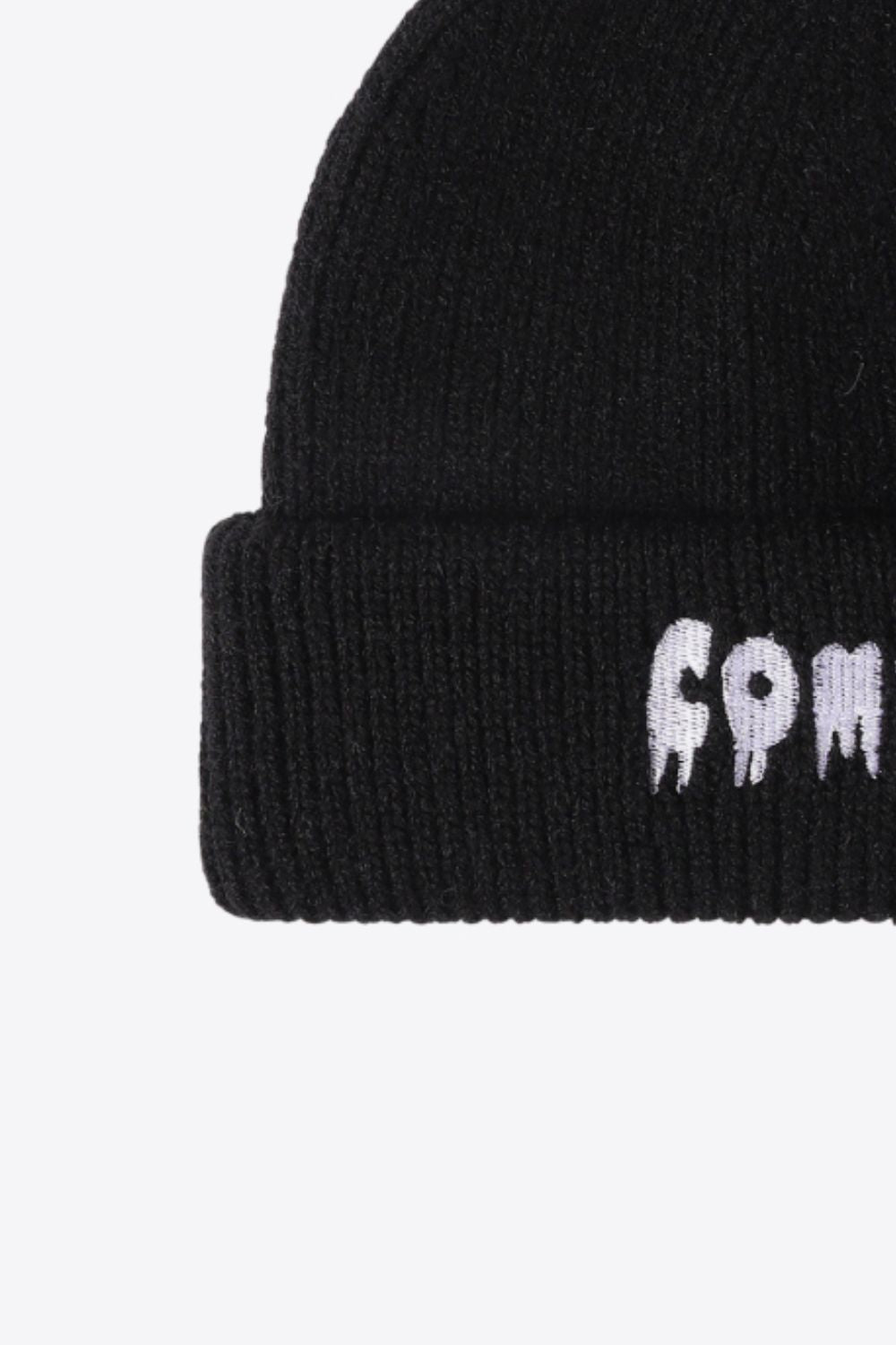 AHTC - COME ON Embroidered Cuff Knit Beanie