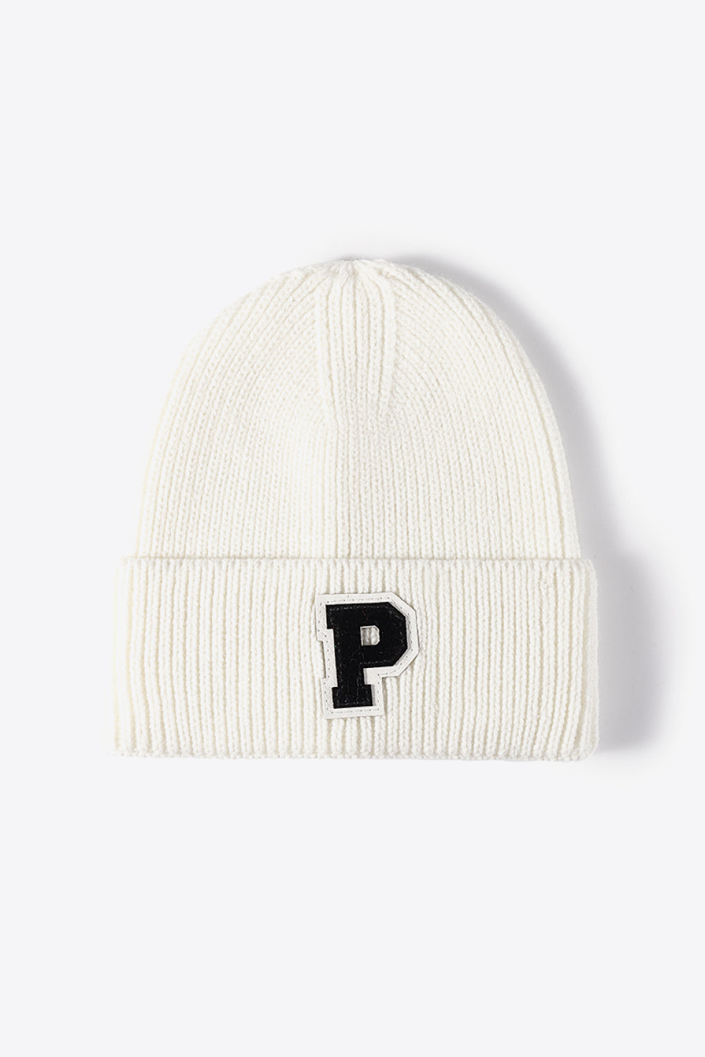 AHTC - Letter Patch Cuffed Knit Beanie