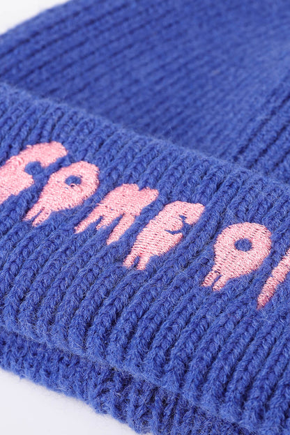 AHTC - COME ON Embroidered Cuff Knit Beanie