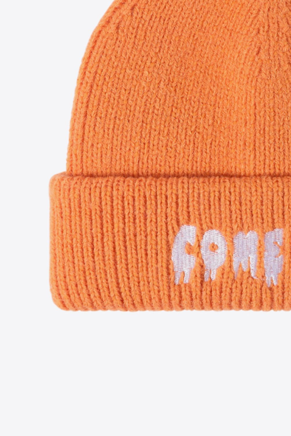 AHTC - COME ON Embroidered Cuff Knit Beanie