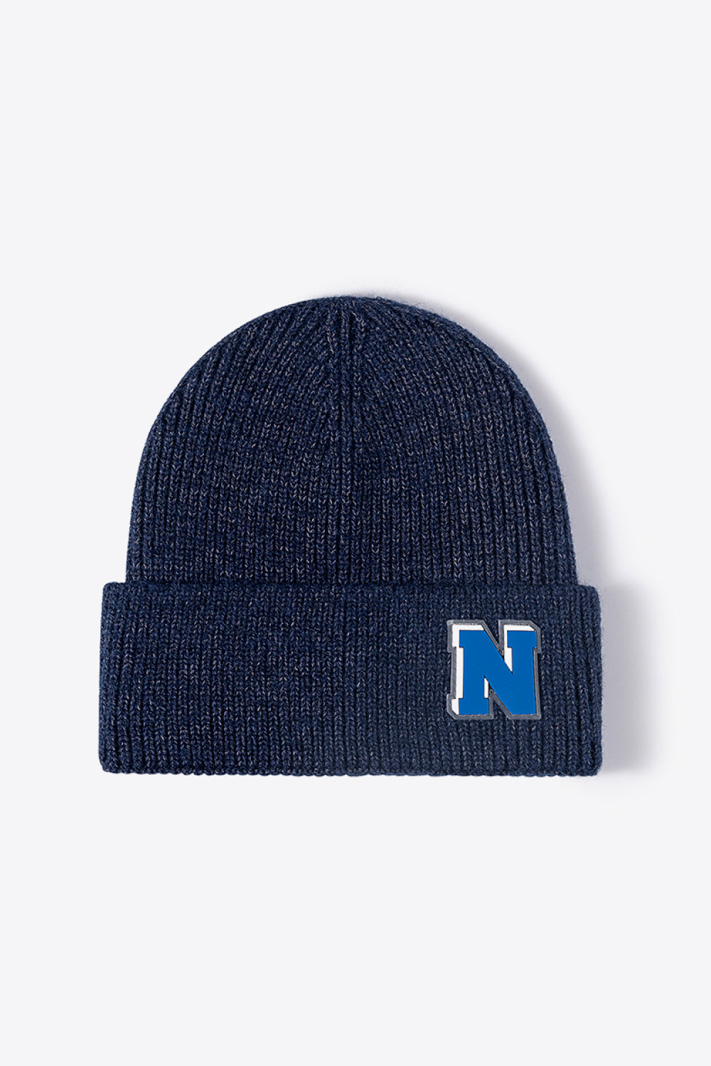 AHTC - Letter N Patch Cuffed Knit Beanie