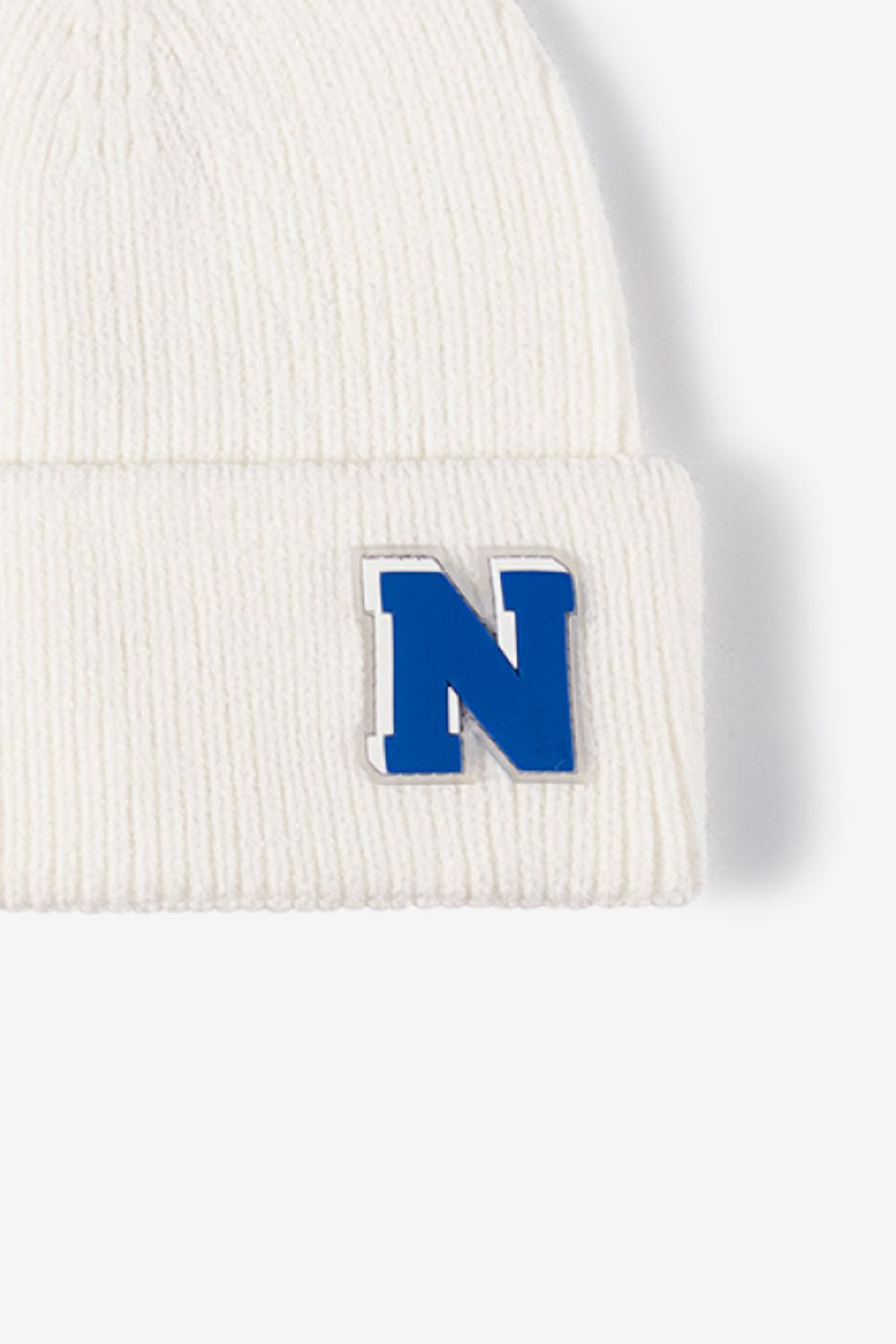 AHTC - Letter N Patch Cuffed Knit Beanie