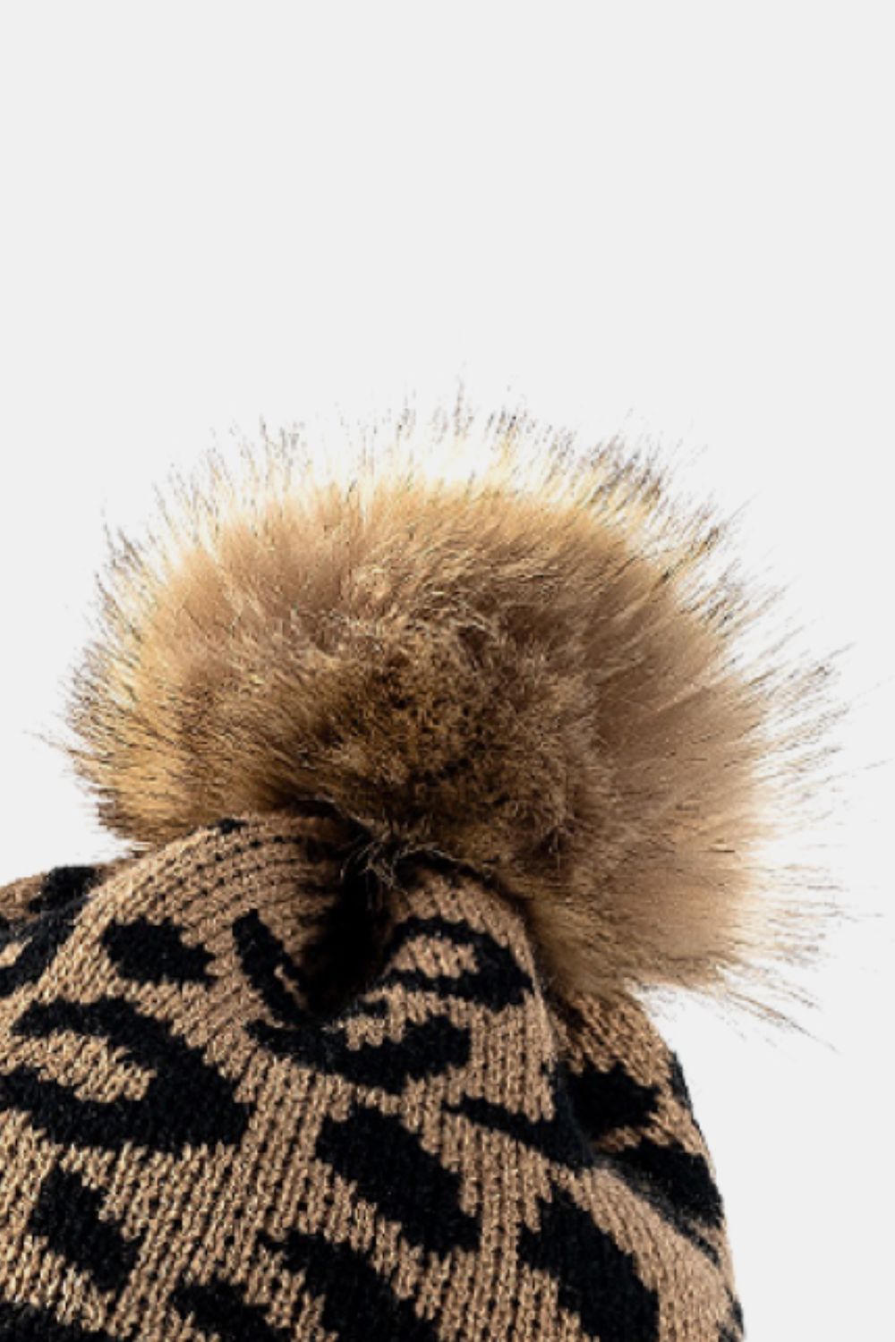 AHTC - Leopard Pom-Pom Cuffed Beanie