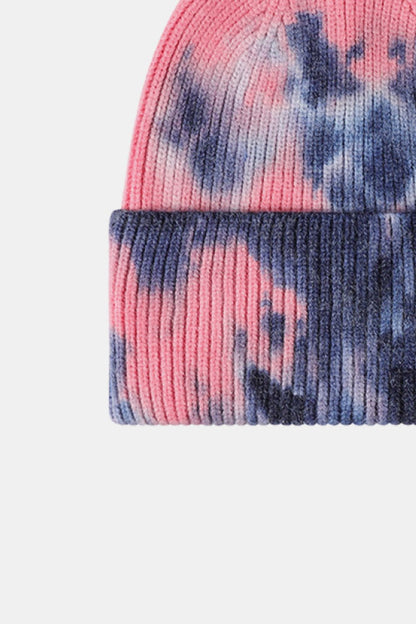 AHTC - Tie-Dye Cuffed Rib-Knit Beanie Hat