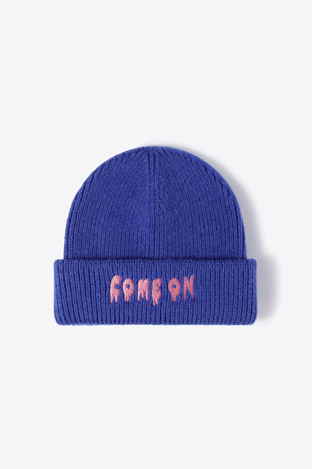 AHTC - COME ON Embroidered Cuff Knit Beanie