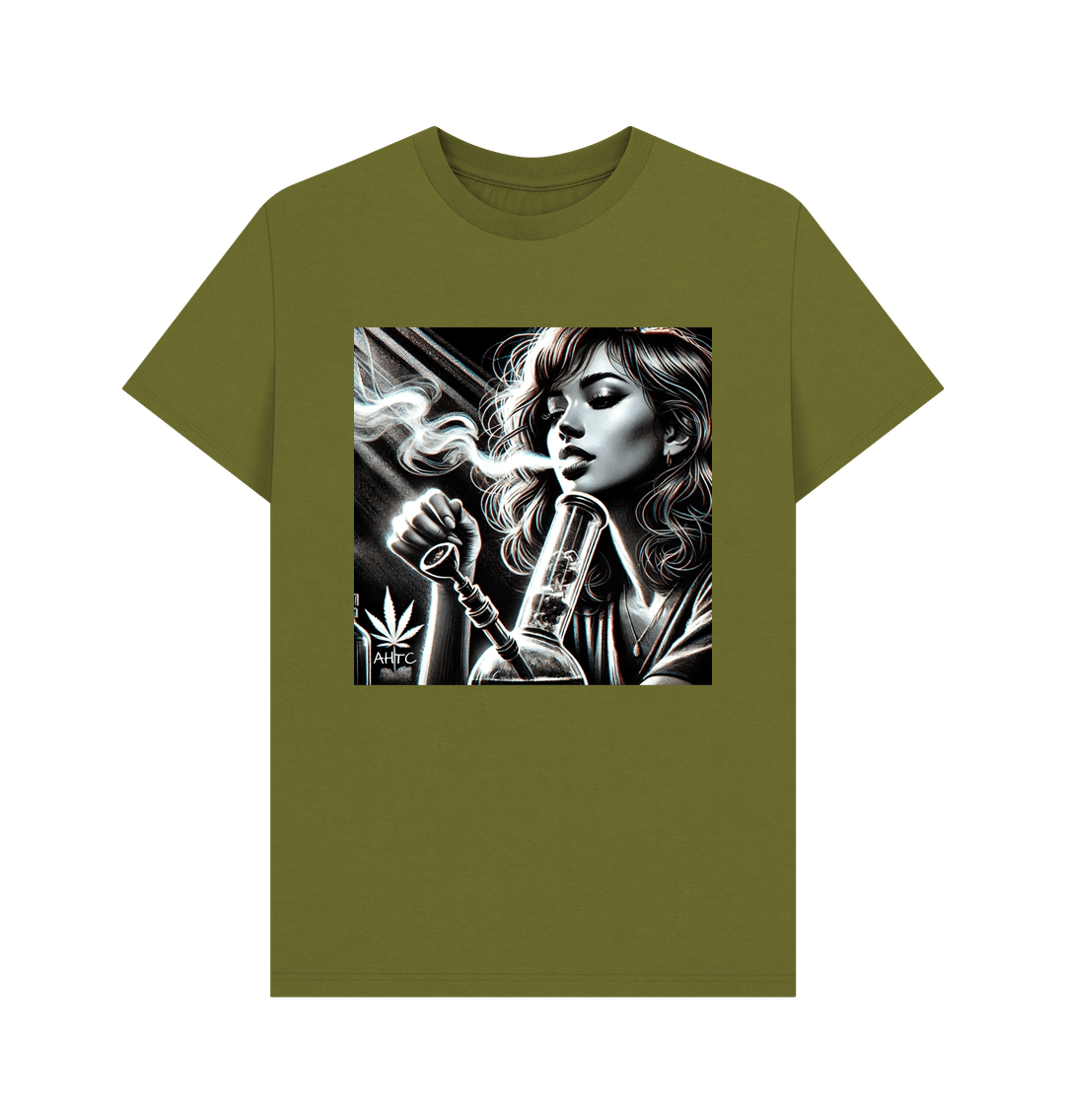 Moss Green Printed T-shirt