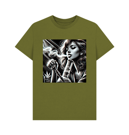 Moss Green Printed T-shirt