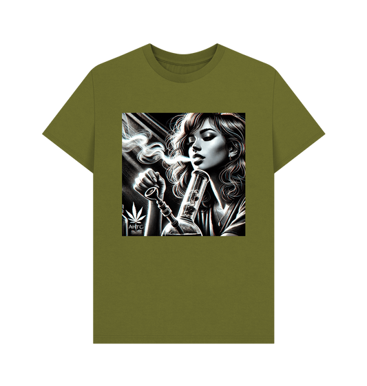 Moss Green Printed T-shirt