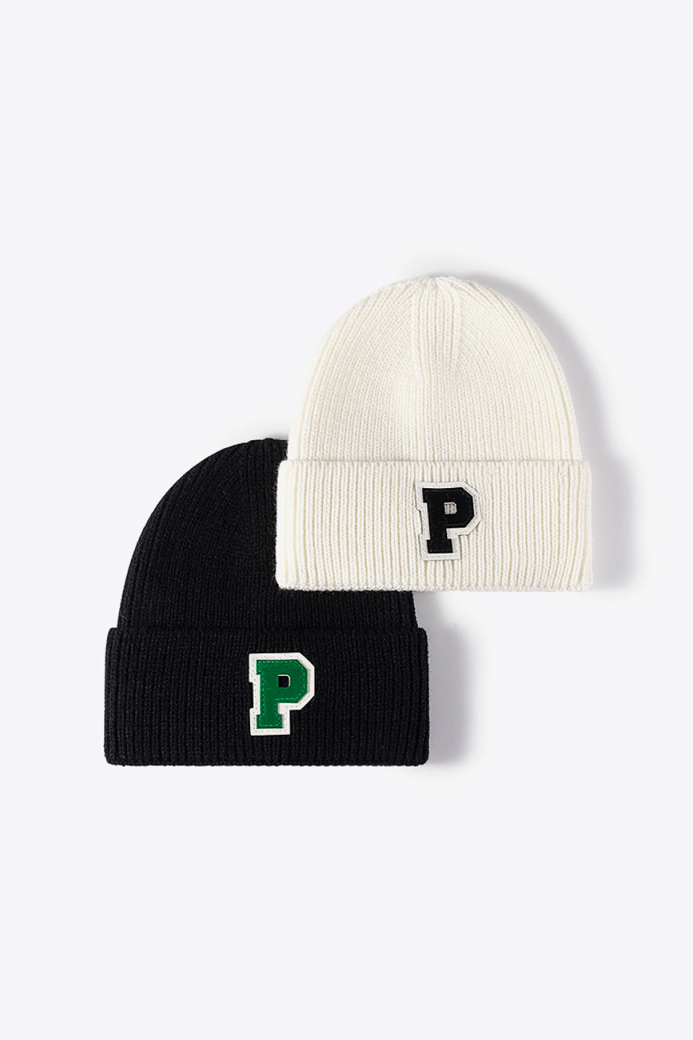 AHTC - Letter Patch Cuffed Knit Beanie