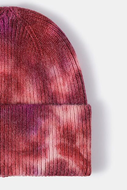 AHTC - Tie-Dye Cuffed Rib-Knit Beanie Hat