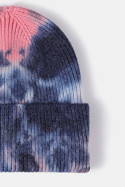 AHTC - Tie-Dye Cuffed Rib-Knit Beanie Hat