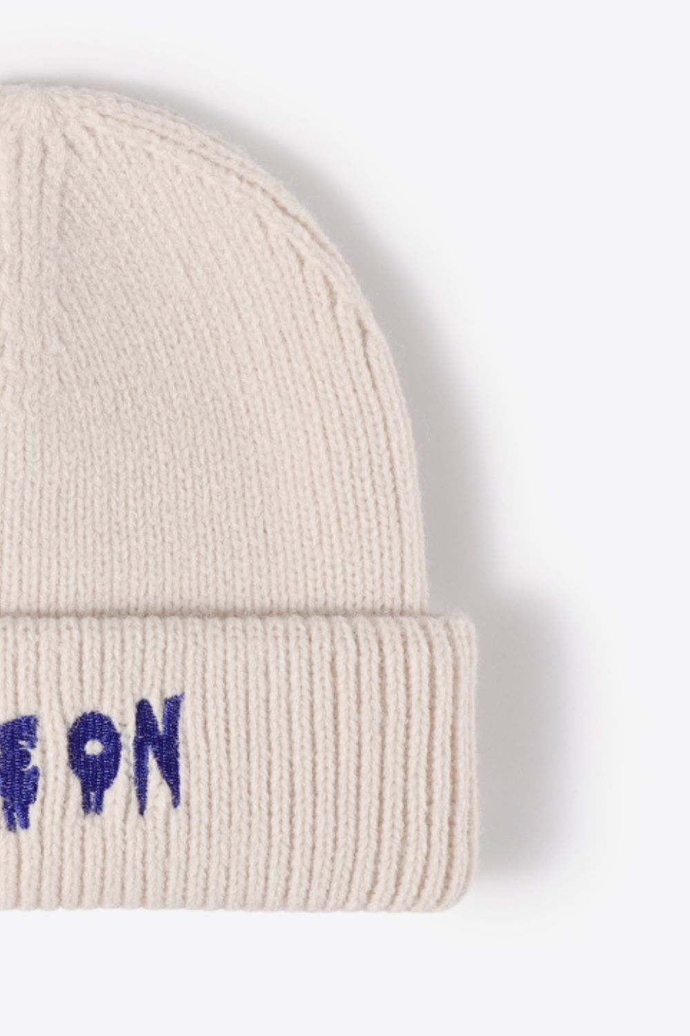 AHTC - COME ON Embroidered Cuff Knit Beanie