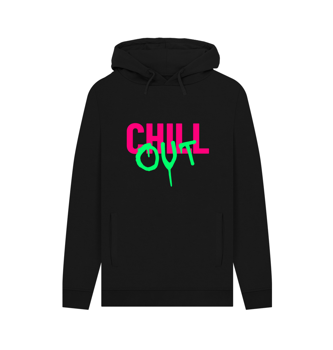 Black Printed Hoody