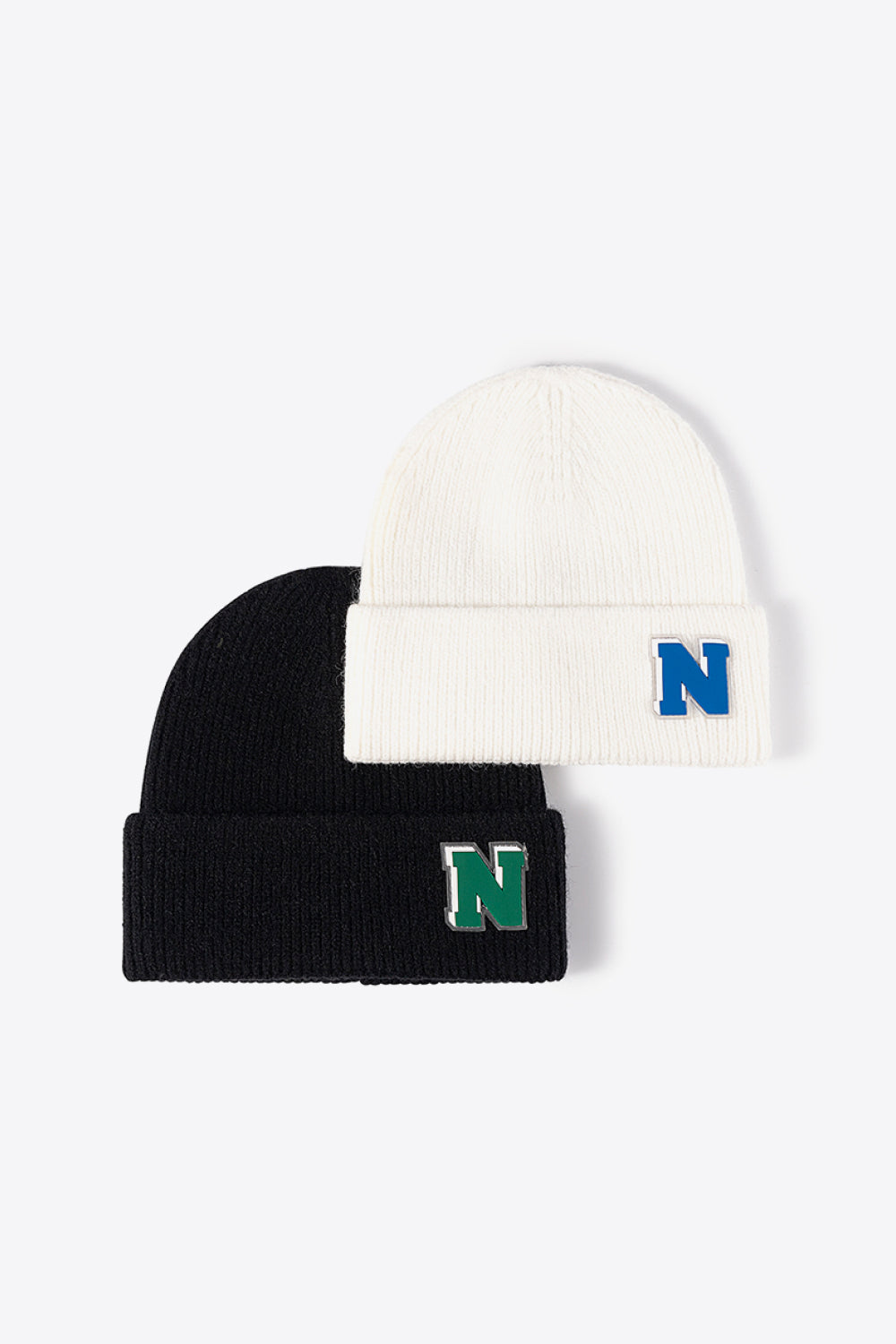 AHTC - Letter N Patch Cuffed Knit Beanie