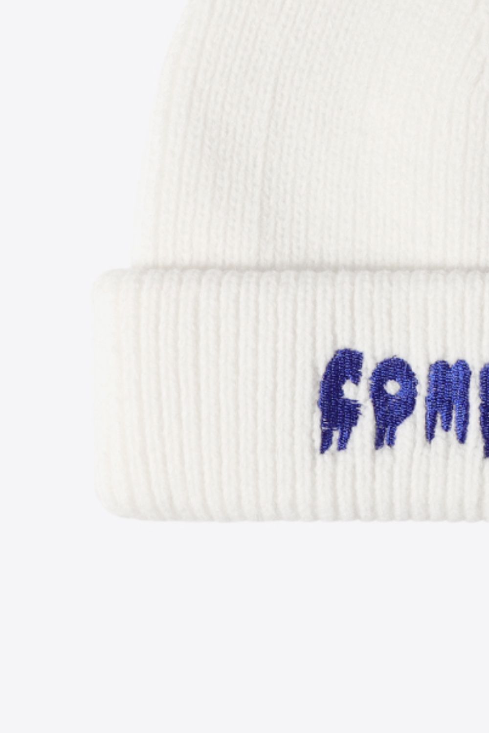 AHTC - COME ON Embroidered Cuff Knit Beanie