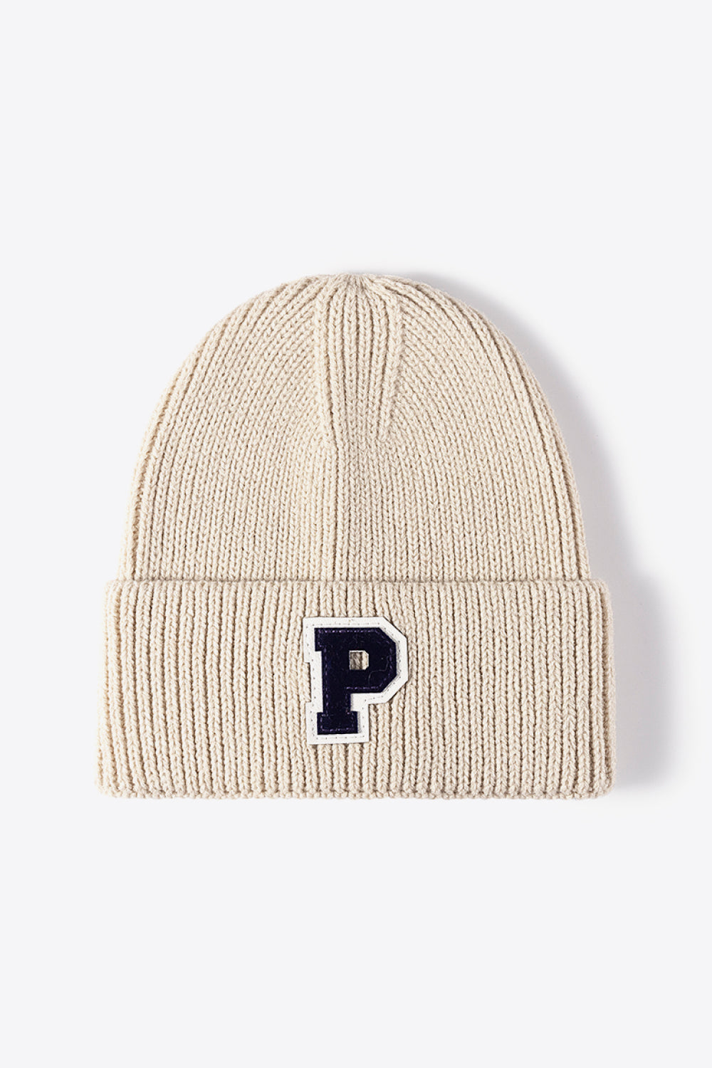 AHTC - Letter Patch Cuffed Knit Beanie