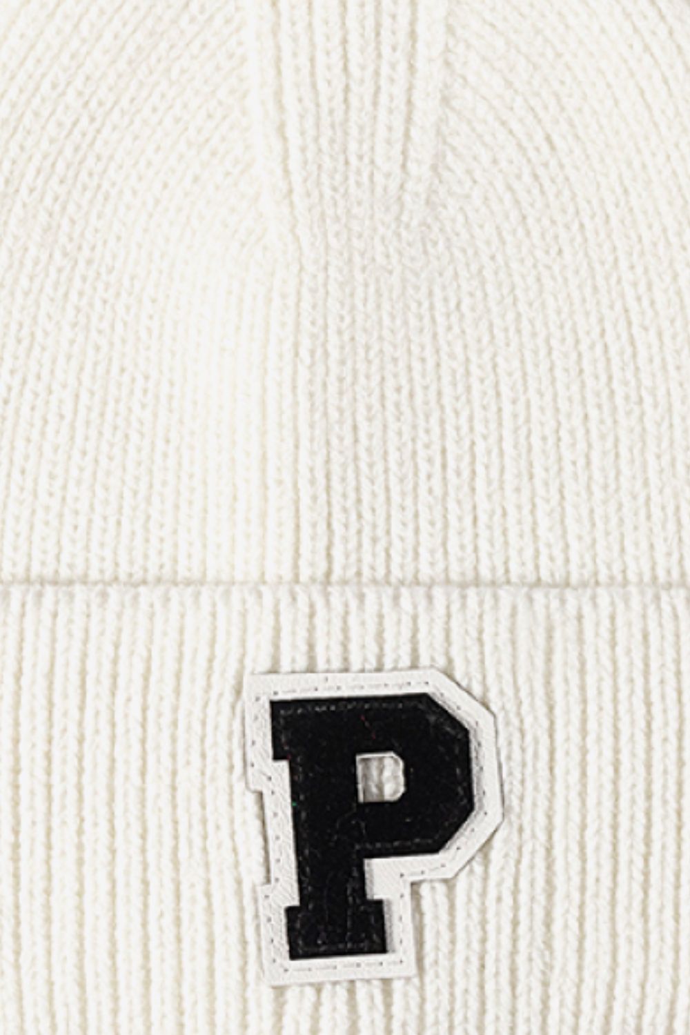 AHTC - Letter Patch Cuffed Knit Beanie