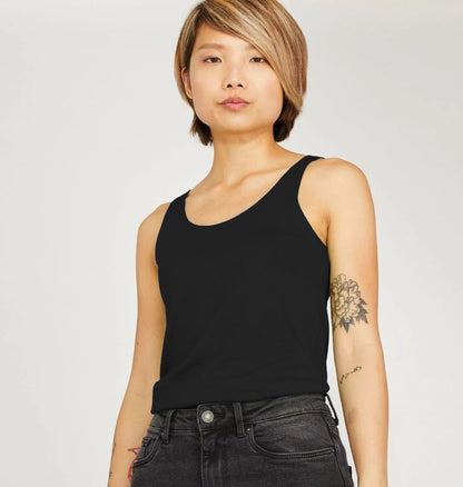 AHTC - All Black Vest Top 100% Organic Cotton